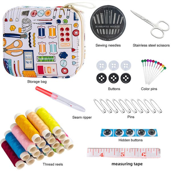 #112180 Multifunctional printing PU Sewing kit 100set/CTN - 图片 2