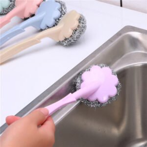 Long handle steel ball brush